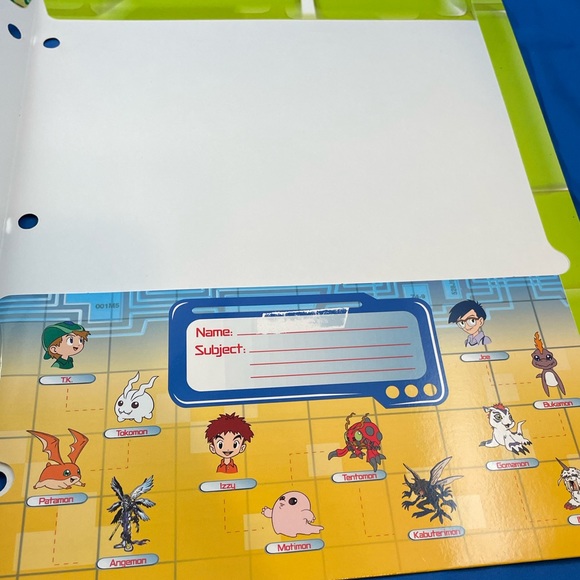 VTG Y2K Digimon 3-hole pocket folders - set of 2 - Picture 10 of 11